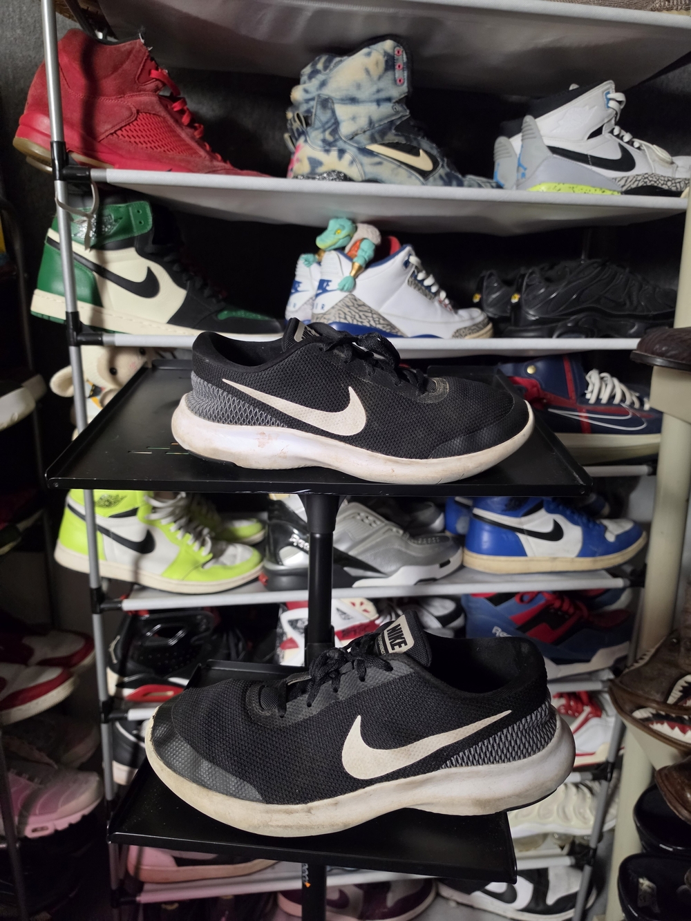 🔥 Nike Men Size 9.5 Flex Experience Black White Lightweight Mesh Running Shoes